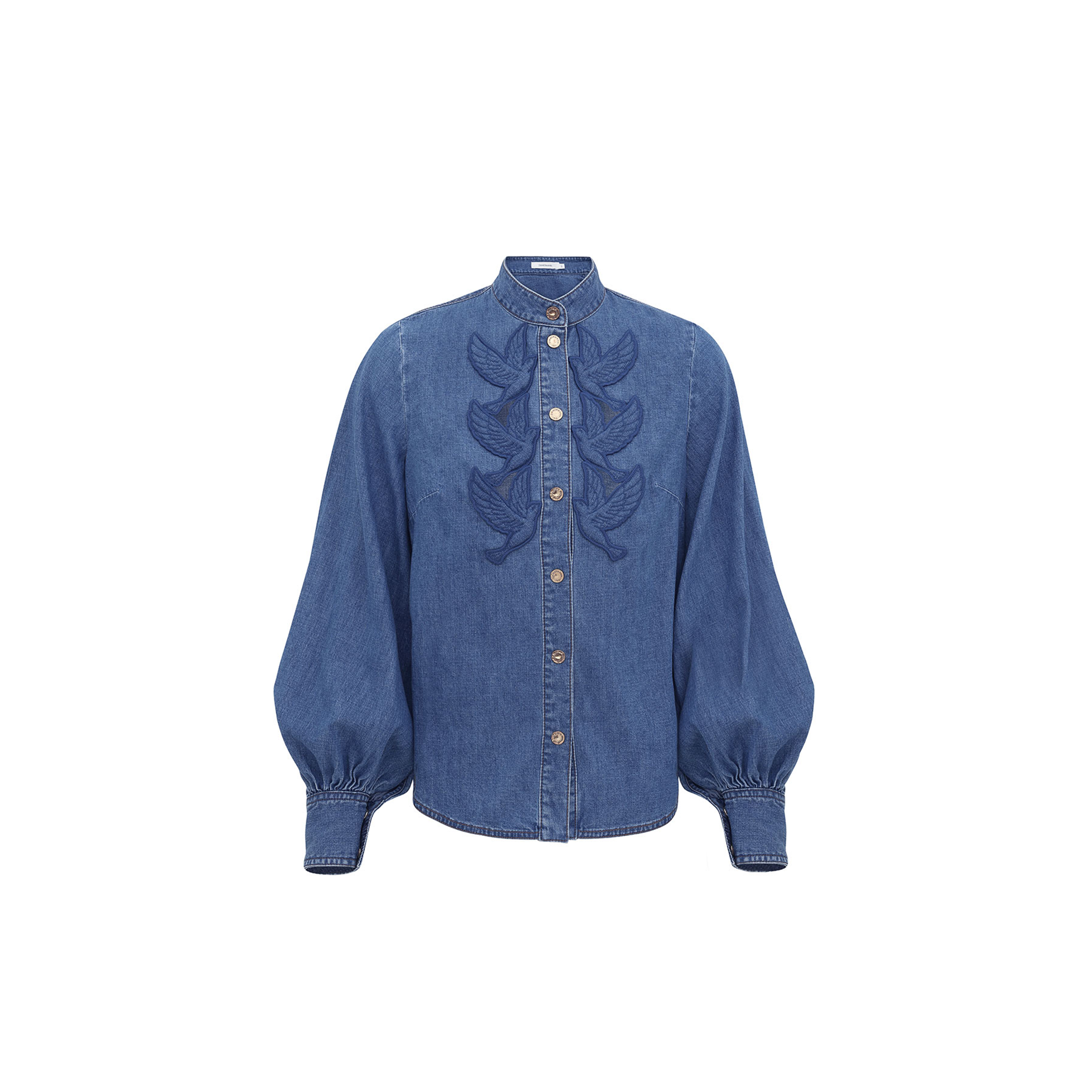 ZIMMERMANN DENIM APPLIQUE SHIRT 8761TS26R